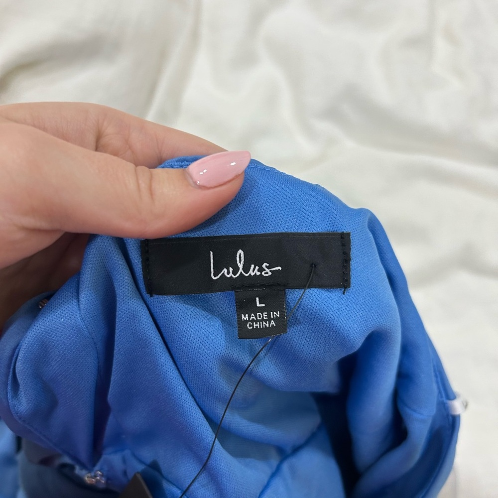 Blue Halter Neck Dress - Picture 5 of 5